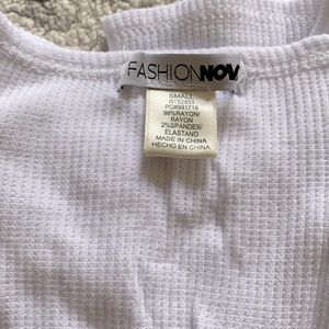 Fashion Nova long sleeved white top